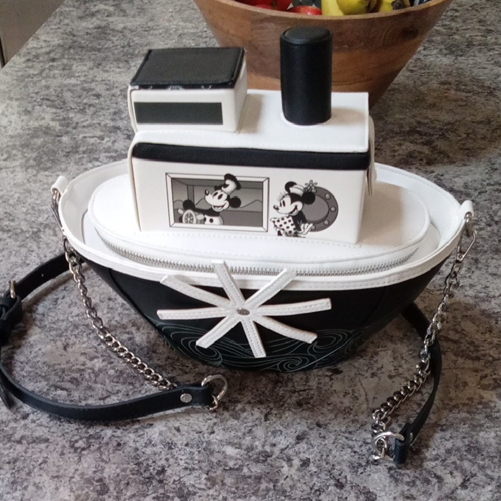 Disney Nautical Black and White Crossbody Bag